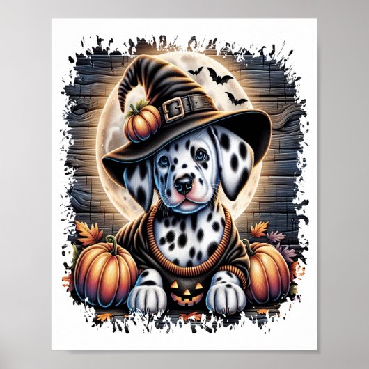 Dalmatian hond Halloween Poster (Voorkant)