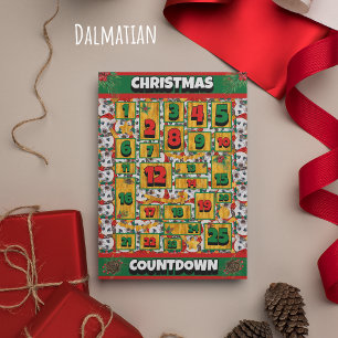 Dalmatian Hond Kerstmis Adventkalender Feestdagenkaart