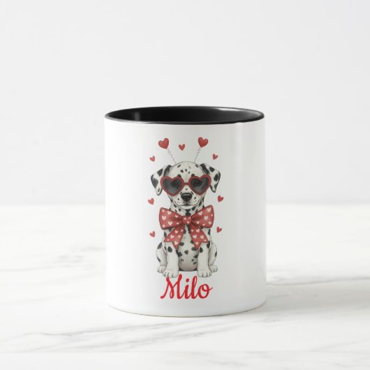 Dalmatian hond koffiemok valentijnsdag 2026 mok (Midden)