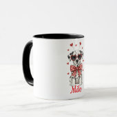 Dalmatian hond koffiemok valentijnsdag 2026 mok (Voorkant links)