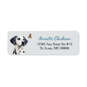 Dalmatian Hond Vlinder Wonder Etiket (Voorkant)