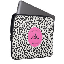 Dalmatian Honden Abstract Patroon Heet Roze Monogr
