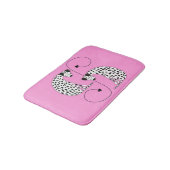 Dalmatian Honden roze badmat (Gekanteld)