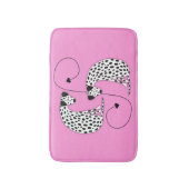 Dalmatian Honden roze badmat (Voorkant Verticaal)