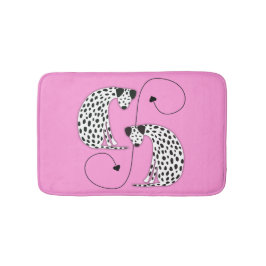 Dalmatian Honden roze badmat