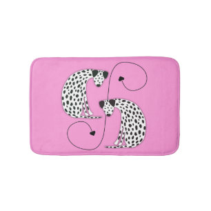 Dalmatian Honden roze badmat