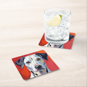 Dalmatian   Honden Schilderij Huisdier Aquarel Kartonnen Onderzetters