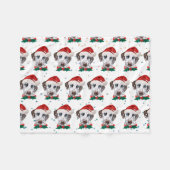 Dalmatian hondenras Kerstmis Fleece Deken (Voorkant (Horizontaal))