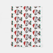 Dalmatian hondenras Kerstmis Fleece Deken (Voorkant)