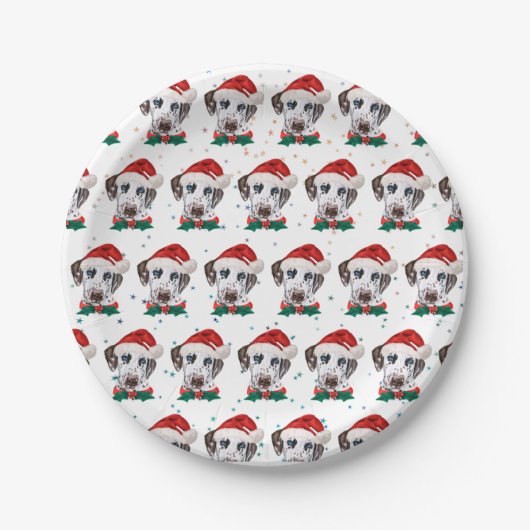 Dalmatian hondenras Kerstmis Papieren Bordje (Voorkant)