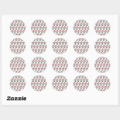 Dalmatian hondenras Kerstmis Ronde Sticker (Vel)