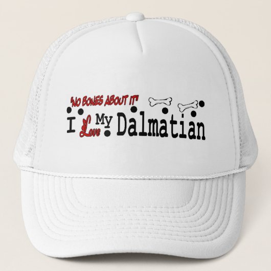 Dalmatian (Ik hou van) Hoed Trucker Pet (Voorkant)