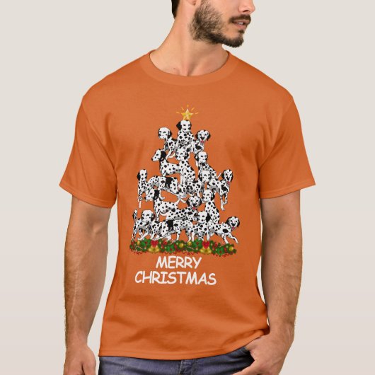 Dalmatian Kerstboom Kerstmis cadeau T-shirt (Voorkant)