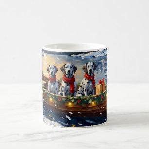 Dalmatian Kerstboot Vakantie Koffiemok