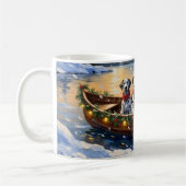 Dalmatian Kerstboot Vakantie Koffiemok (Links)