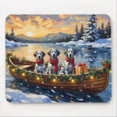 Dalmatian Kerstboot Vakantie Muismat (Voorkant)