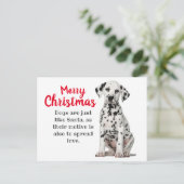 Dalmatian Kerstkaart Feestdagenkaart (Staand voorkant)