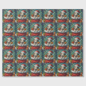 Dalmatian Kerstman Zak Avontuur Cadeaupapier (Vlak)