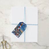 Dalmatian Kerstvuurtoren Vakantie Cadeaulabel (Met Touw)