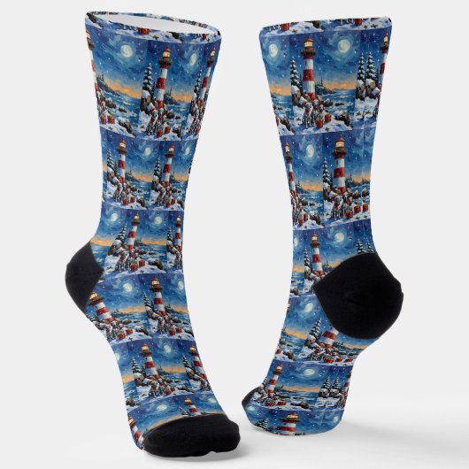 Dalmatian Kerstvuurtoren Vakantie Sokken (Gebogen)