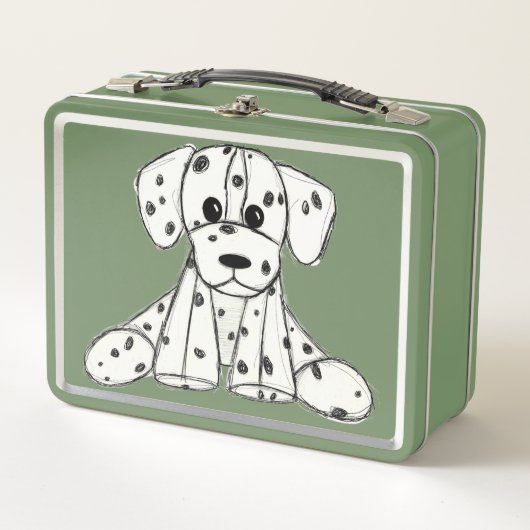 Dalmatian knuffelhond tekenomtrek eenvoudig zwart (Voorkant)