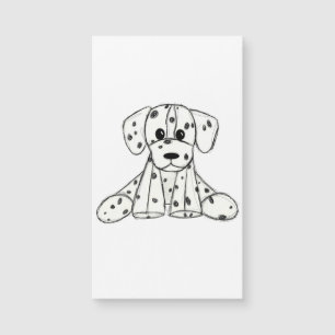 Dalmatian knuffelhond tekenomtrek eenvoudig zwart