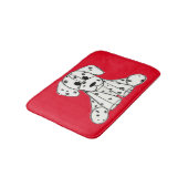 Dalmatian knuffelhond tekenomtrek eenvoudig zwart badmat (Gekanteld)