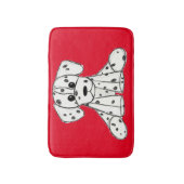 Dalmatian knuffelhond tekenomtrek eenvoudig zwart badmat (Voorkant Verticaal)