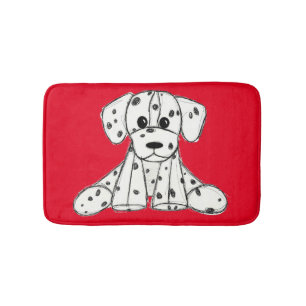 Dalmatian knuffelhond tekenomtrek eenvoudig zwart badmat