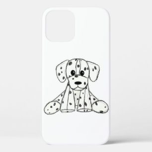 Dalmatian knuffelhond tekenomtrek eenvoudig zwart Case-Mate iPhone case