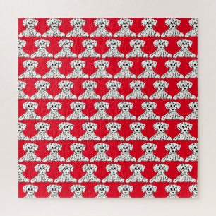 Dalmatian knuffelhond tekenomtrek eenvoudig zwart legpuzzel