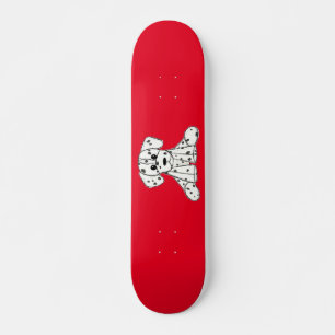 Dalmatian knuffelhond tekenomtrek eenvoudig zwart persoonlijk skateboard