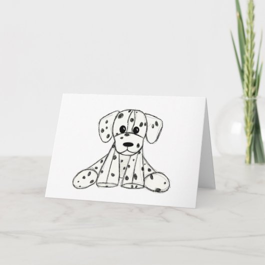 Dalmatian knuffelhond tekenomtrek eenvoudig zwart programma (Voorkant)