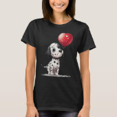 Dalmatian Love Heart for Valentines Day on Dalmati T-shirt (Voorkant)
