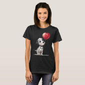 Dalmatian Love Heart for Valentines Day on Dalmati T-shirt (Voorkant volledig)