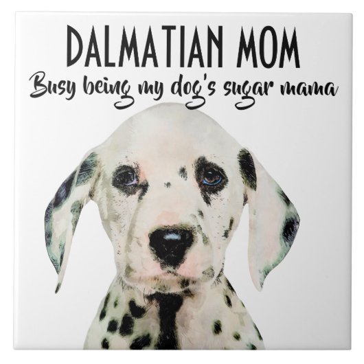 Dalmatian Mam Ceramic Tile Tegeltje (Voorkant)