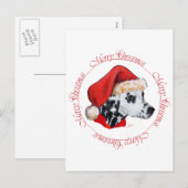 Dalmatian Merry Kerstmis Feestdagenkaart (Voorkant / Achterkant)