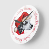 Dalmatian Merry Kerstmis Ronde Klok (Hoek)