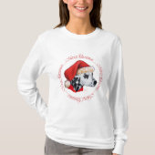 Dalmatian Merry Kerstmis T-shirt (Voorkant)