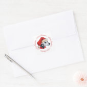 Dalmatian Merry Kerstmis Vierkante Sticker (Envelop)