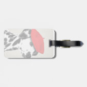 Dalmatian met rode Beret Bagagelabel (Achterkant horizontaal)