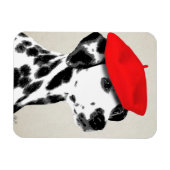 Dalmatian met rode Beret Magneet (Horizontaal)