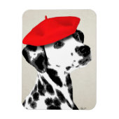 Dalmatian met rode Beret Magneet (Verticaal)