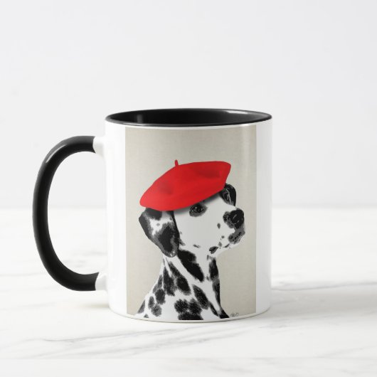 Dalmatian met rode Beret Mok (Links)
