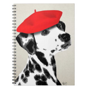 Dalmatian met rode Beret Notitieboek