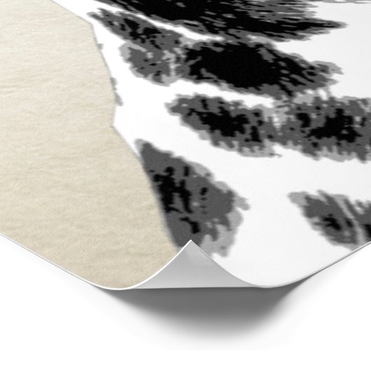 Dalmatian met rode Beret Poster (Hoek)