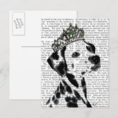 Dalmatian met Tiara 2 Briefkaart (Voorkant / Achterkant)