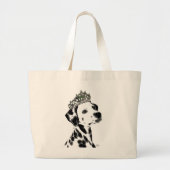 Dalmatian met Tiara 2 Grote Tote Bag (Voorkant)