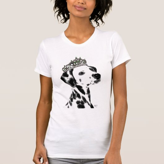 Dalmatian met Tiara 2 T-shirt (Voorkant)