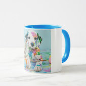 DALMATIAN MET TWEE TONEN MOK. MOK (Voorkant rechts)